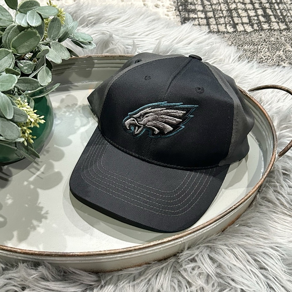 Philadelphia Eagles Black‎ Cap Hat Nylon One Size Adjustable NFL Team Apparel